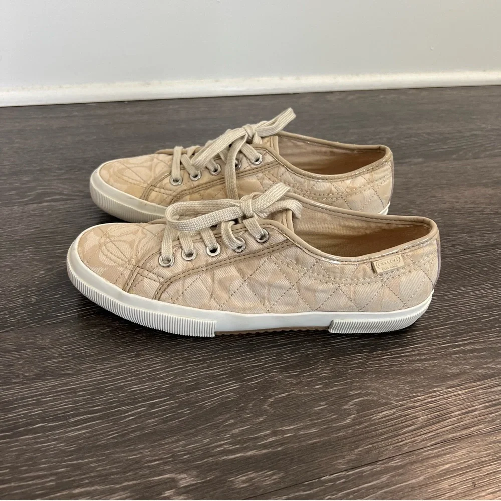 Coach Kalyn Signature Quilted Canvas Sneakers